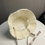 Vintage Textured Knit-Look Bucket Hat