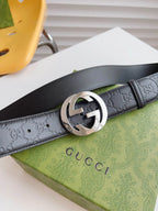Vintage Floral-Embroidered Leather Belt