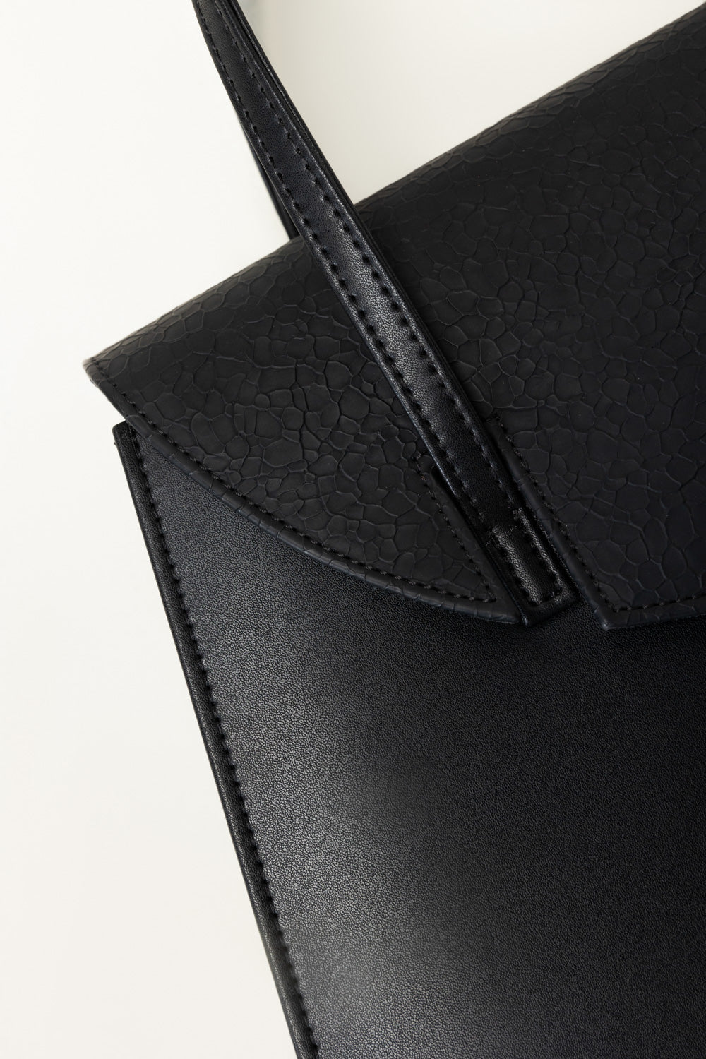 Classic Black Structured Tote Bag