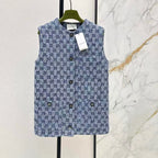Double G Tweed Vest and Skirt Set