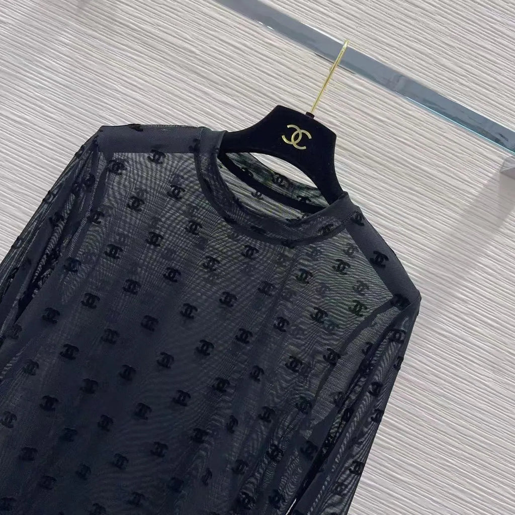 Sheer Mesh Layering Top