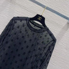 Sheer Mesh Layering Top