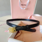 Fashionable Letter Cut-Out Buckle Belt