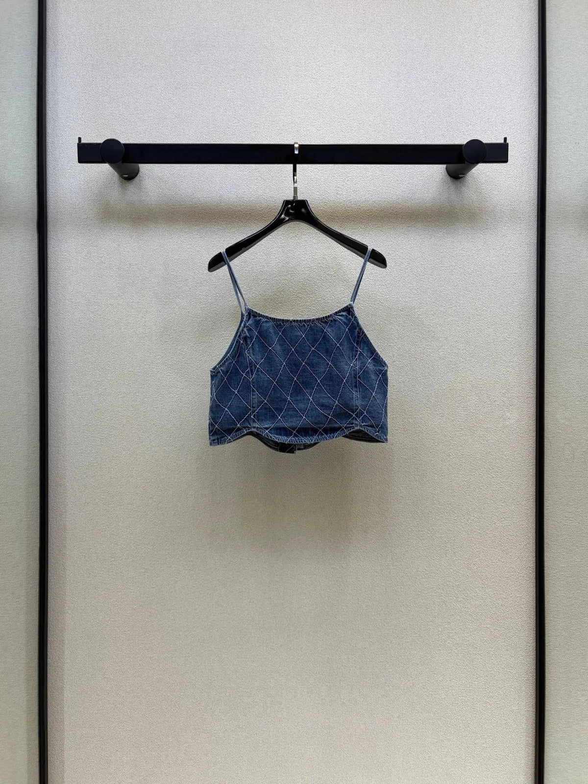 Diamond Stitch Crop Cami Top