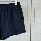 Elastic Waist Jacquard Mini Shorts