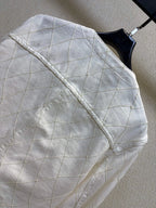Diamond Stitch Cropped Jacket