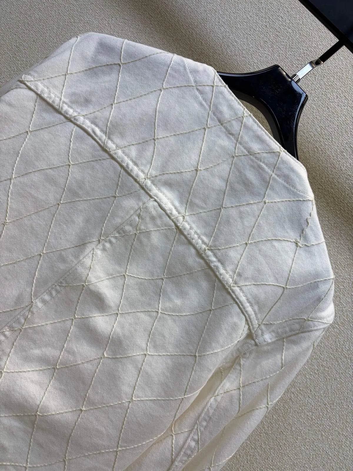 Diamond Stitch Cropped Jacket