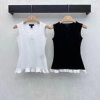 Ruffle Hem Sleeveless Tank Top