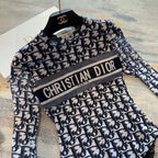 Long Sleeve Printed One-Piece Swimsuit