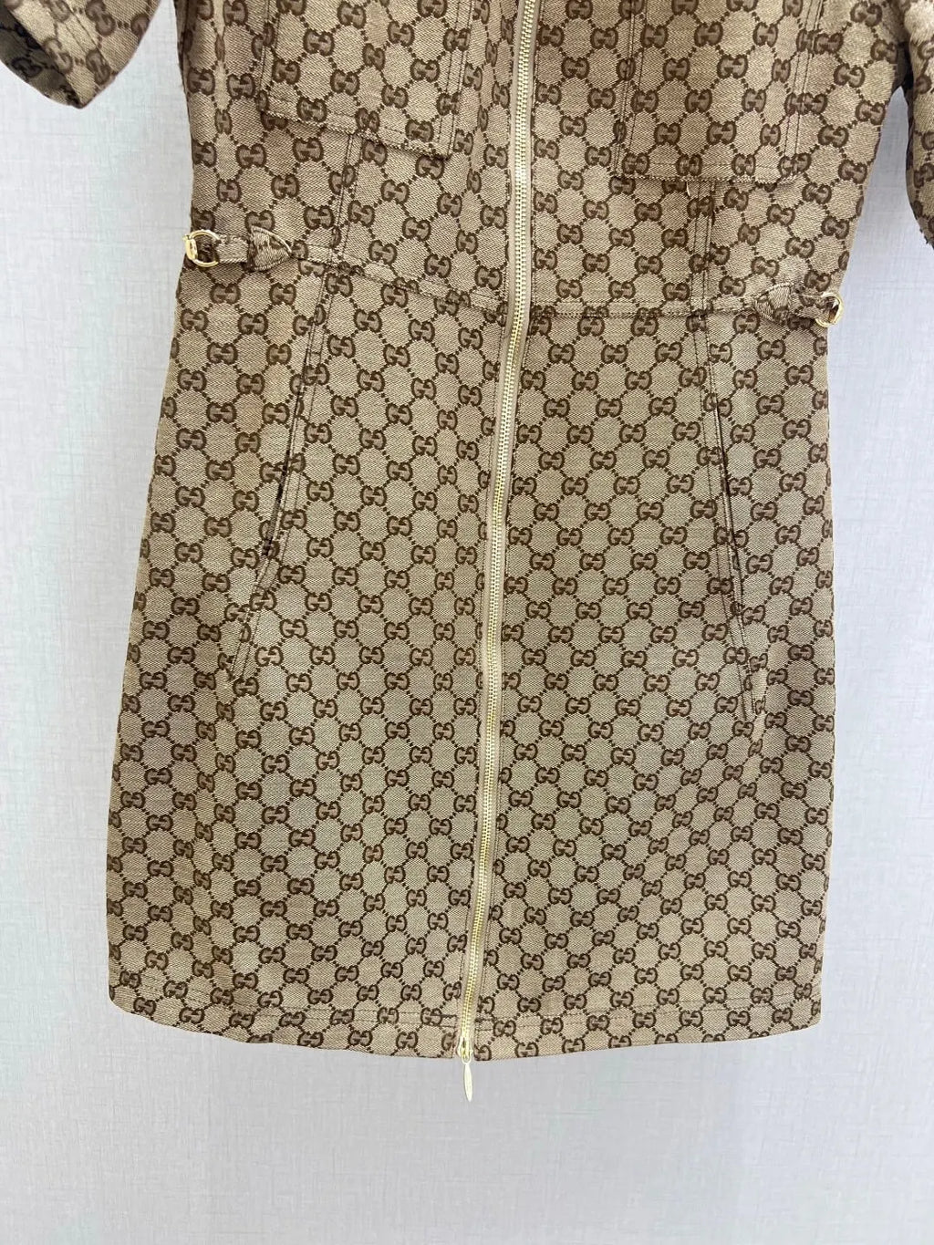 All Print Zip Mini Dress