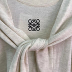 Tie Shawl Knit Two-Piece Set