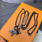 Black Silver Classic Necklace