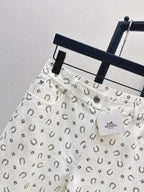High Waist Printed Straight Jeans