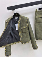 Cropped Tweed Jacket Skirt Co-ord Set