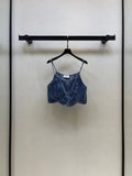 Diamond Stitch Crop Cami Top