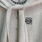 Tie Shawl Scallop Edge Knit Vest