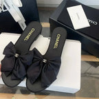 Bow-Accented Block Heel  Sandals