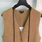 Retro Knit Vest & Wide-Leg Pants Set