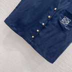 Embroidery Vest Shorts Matching Set