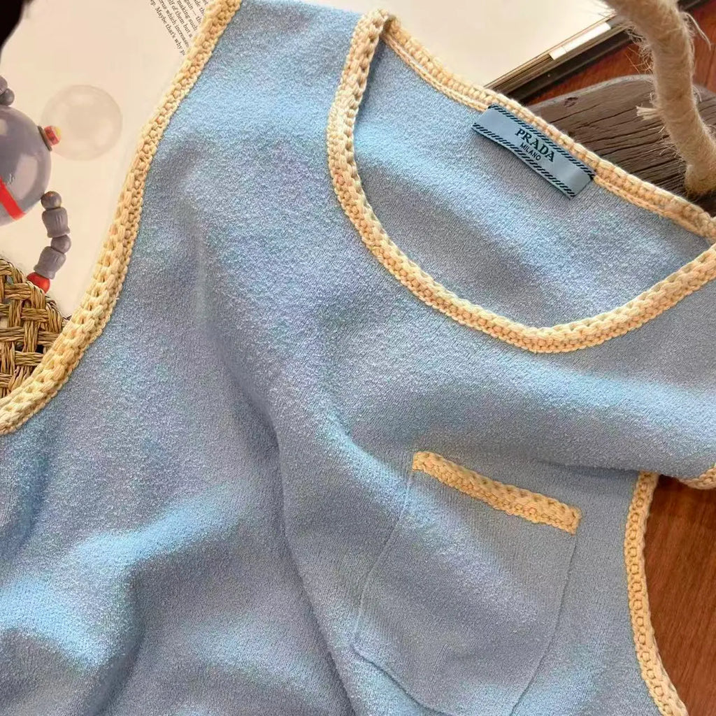 Chunky Lace Knit Vest
