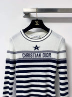 Nautical Striped Slim Knit Top