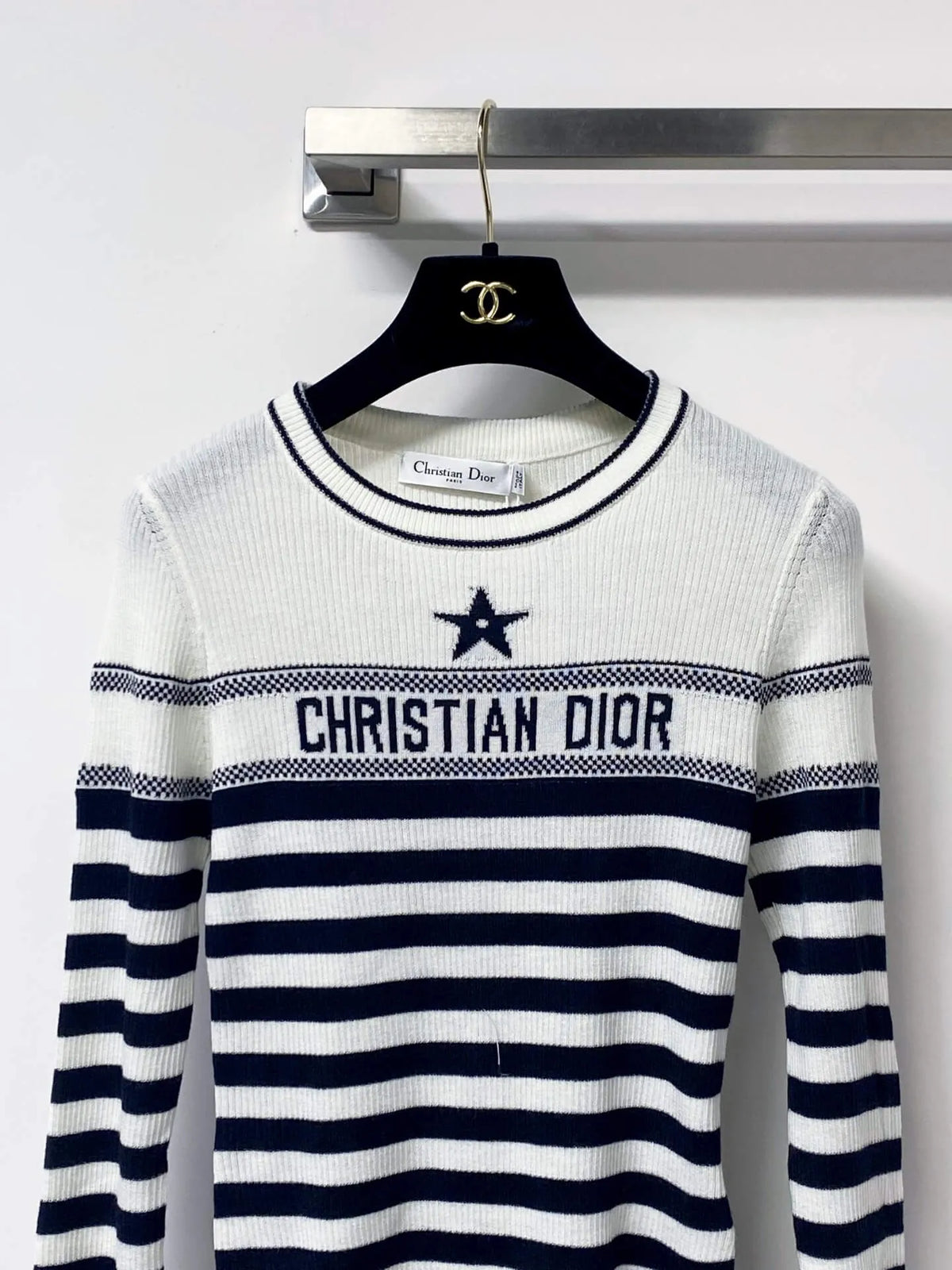 Nautical Striped Slim Knit Top