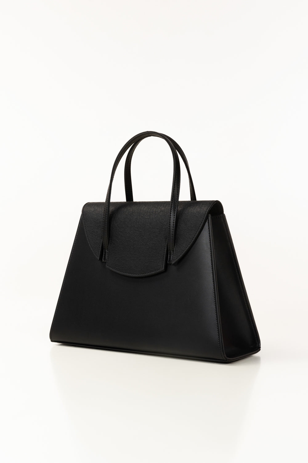 Classic Black Structured Tote Bag