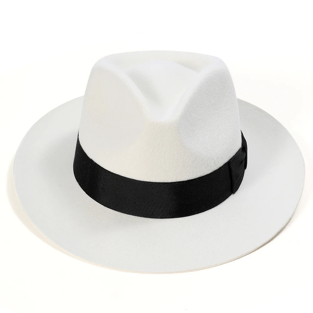Classic Wide‑Brim Fedora Hat
