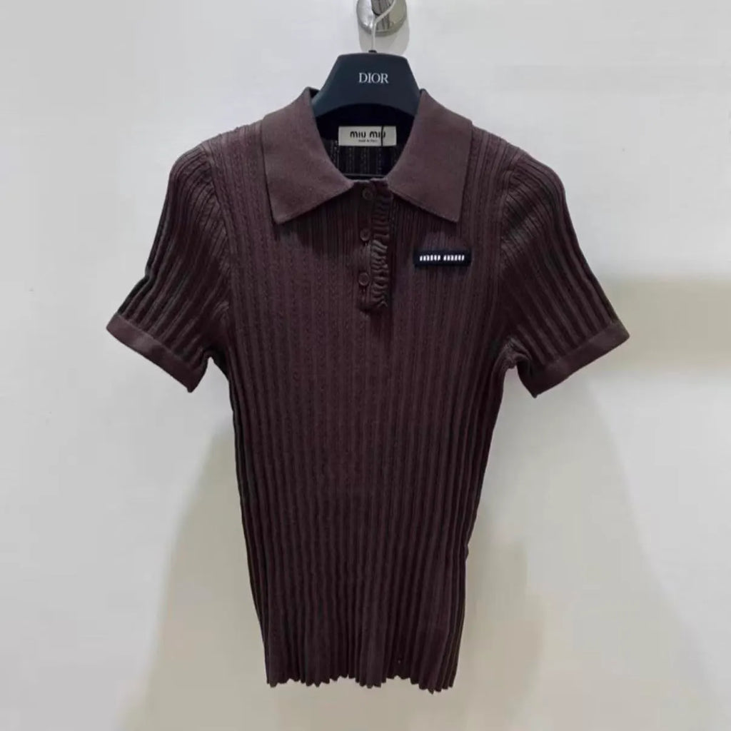 Slim-Fit Stretch Knit Short Sleeve