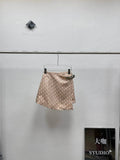 Glossy Letter A-Line Skirt