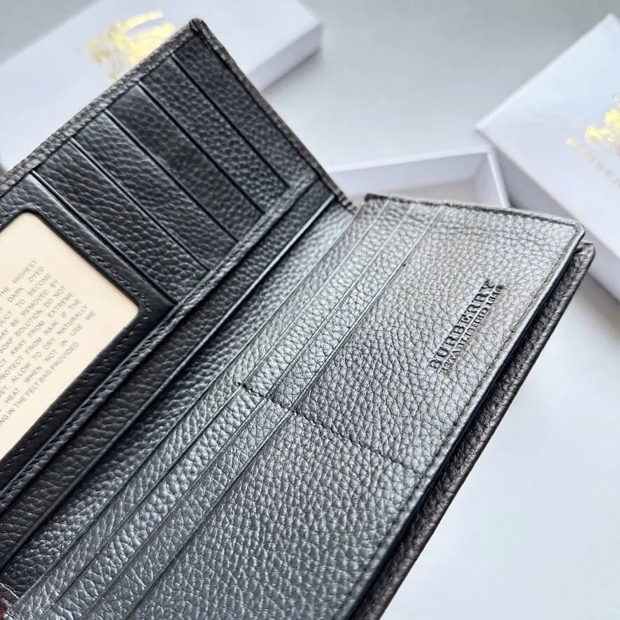 Checkered Leather-Trimmed Wallet