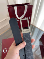Square Buckle Leather Belt