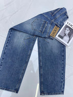 Pocket Embroidery Jeans