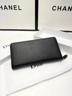 Metal Buckle Long Zip-Around Wallet