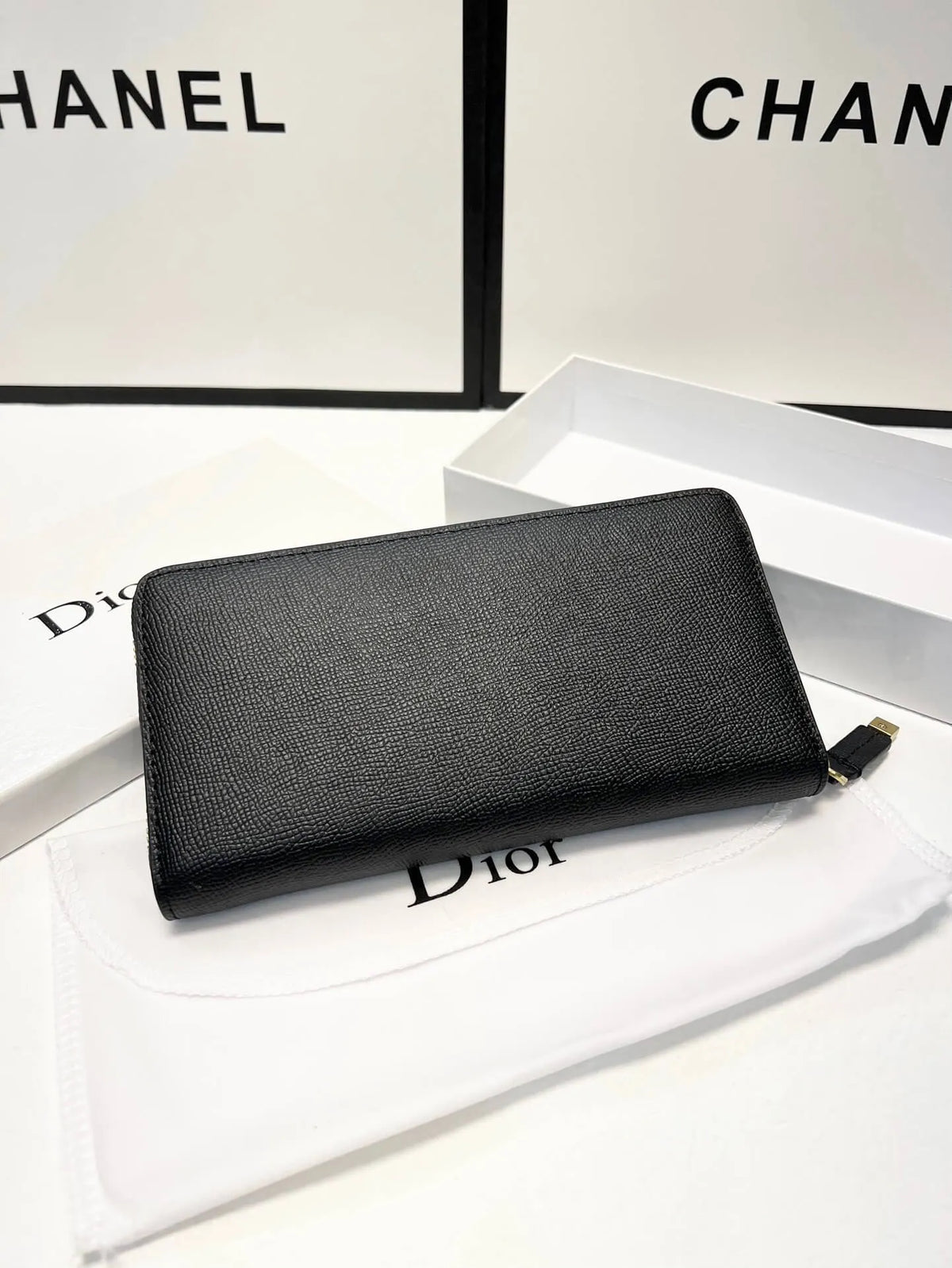 Metal Buckle Long Zip-Around Wallet