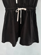 Hooded Drawstring Playsuit
