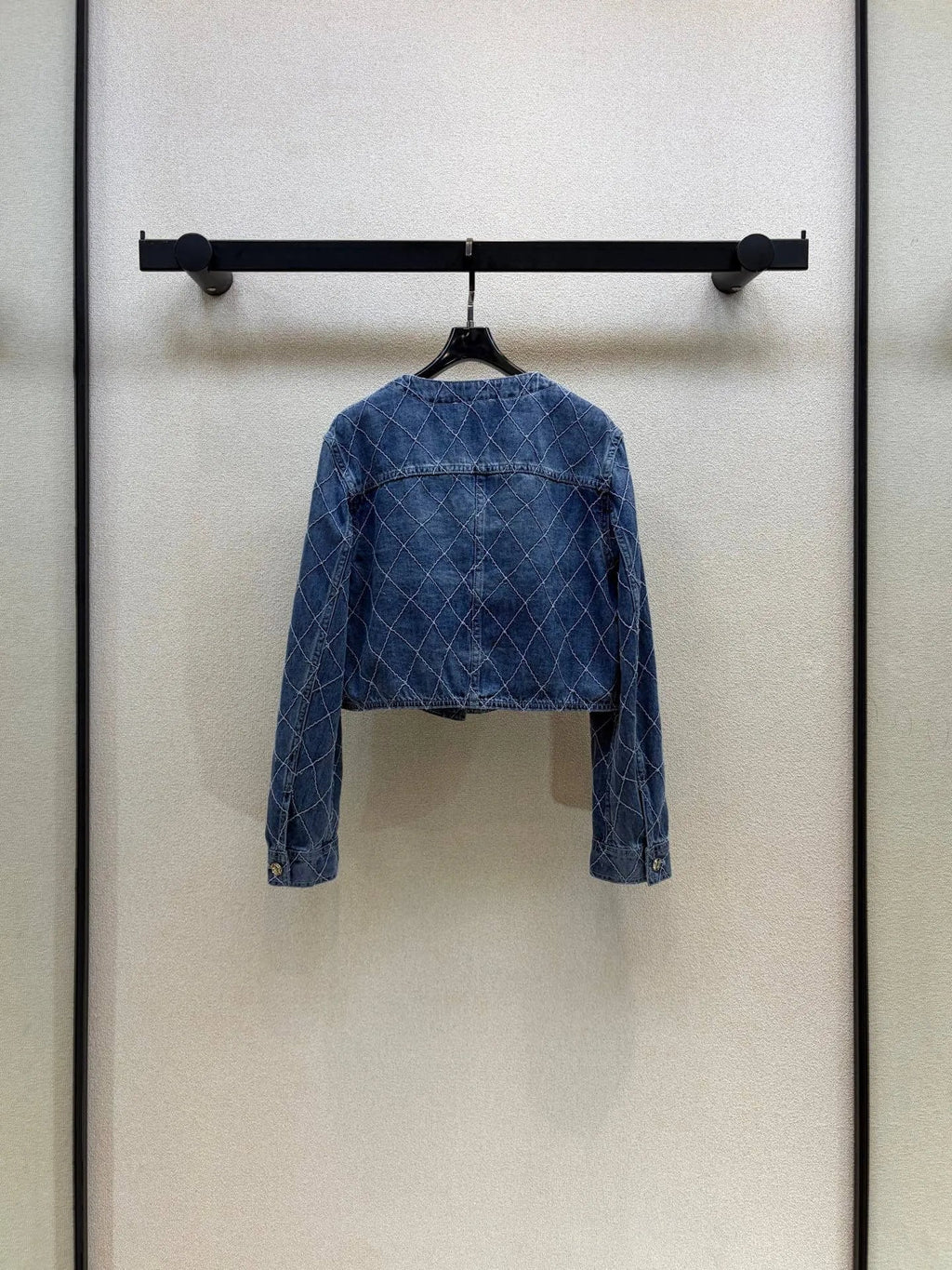 Diamond Stitch Cropped Jacket