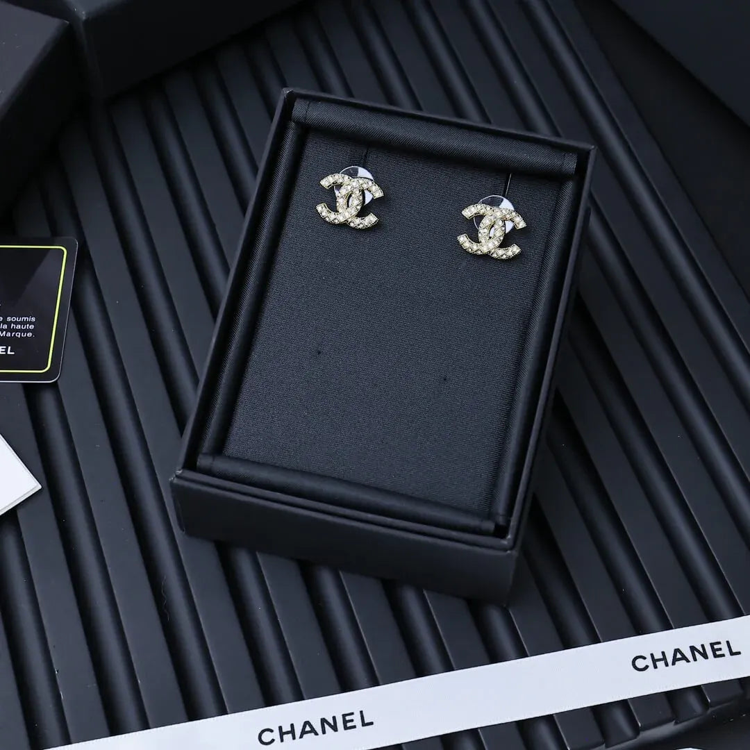 Classic Full-Pavé Stud Earrings