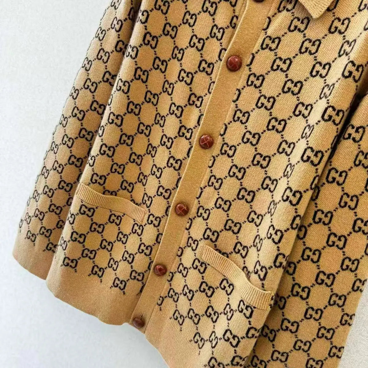 Retro Full-Print Sweater Coat