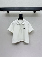 Triangle Logo Polo Slit Skirt Set