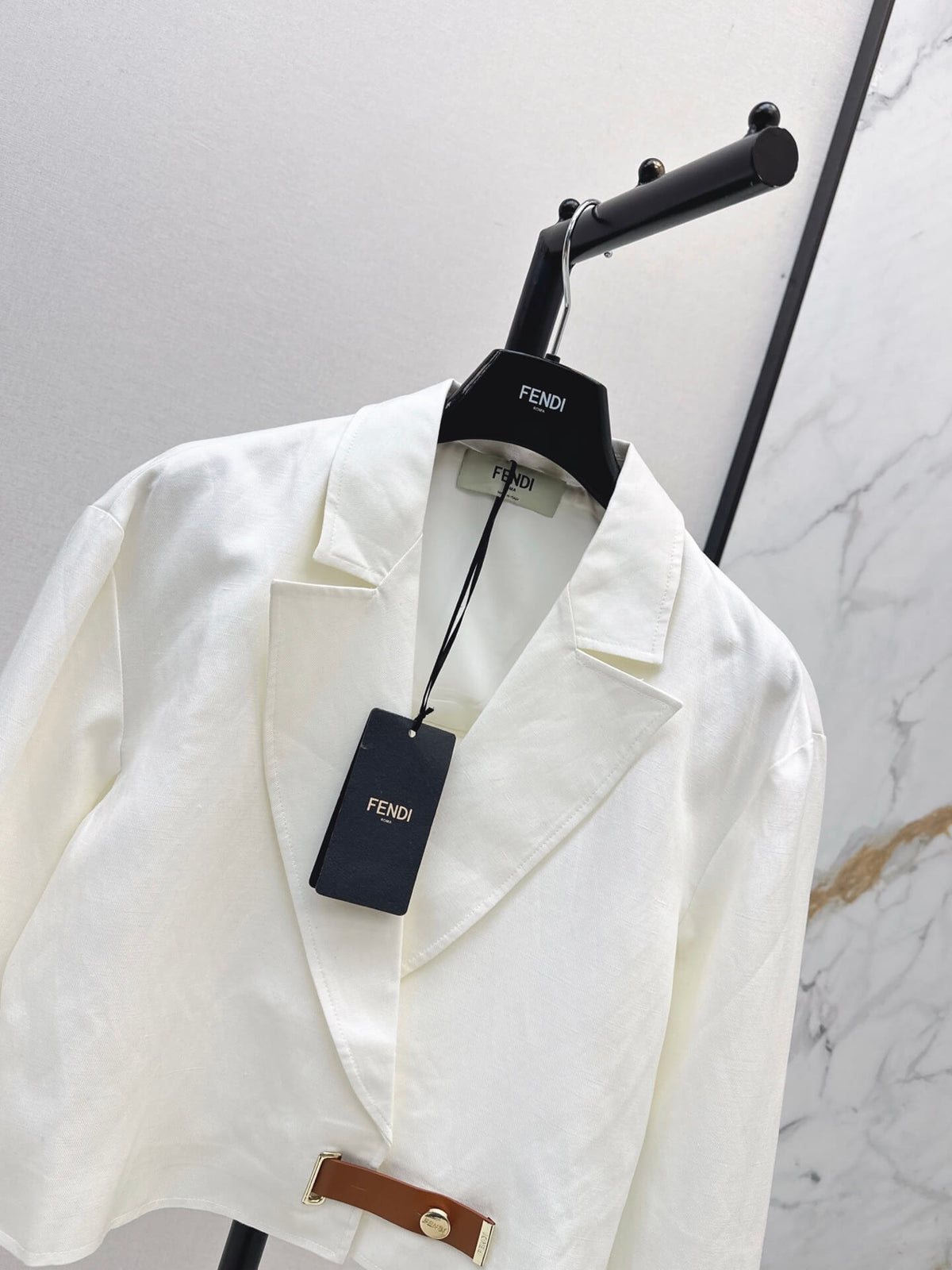 White Blazer and Yellow Skirt Set