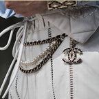 Elegant Pearl Chain Belt