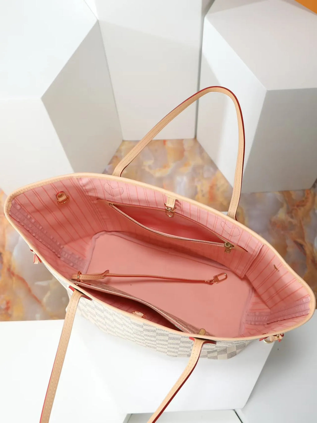 Classic Checkerboard‑Pattern Handbag