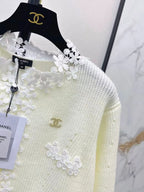 Fall Petal Lace Panel Sweater