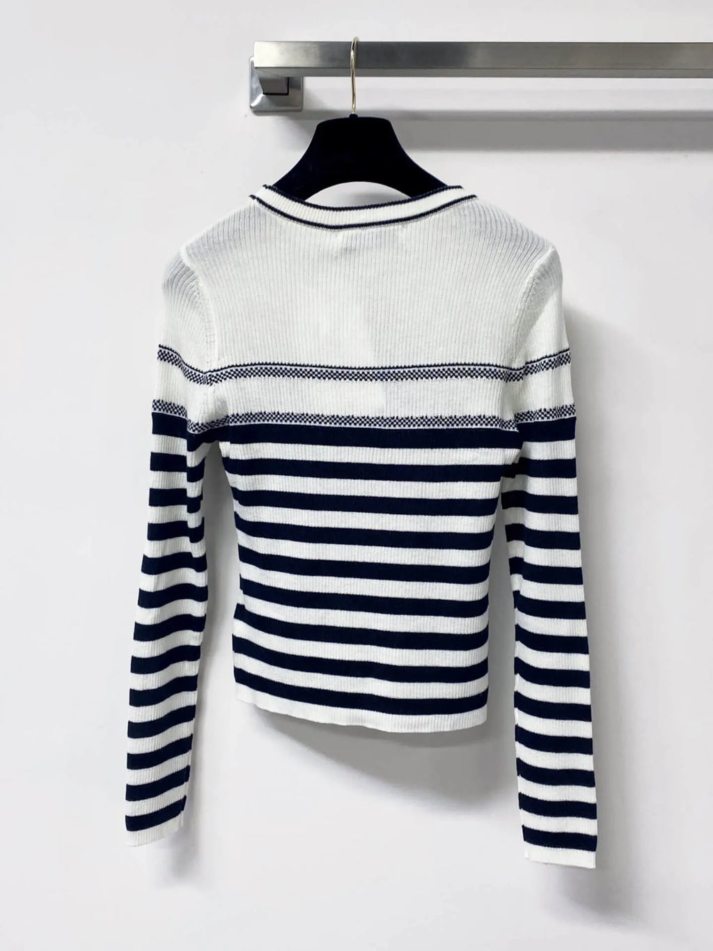 Nautical Striped Slim Knit Top