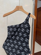 Printed One-Shoulder One-Piece Swimsuit