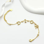 Minimalist Letter Charm Bracelet
