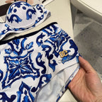 Blue Willow Pattern Swimsuit