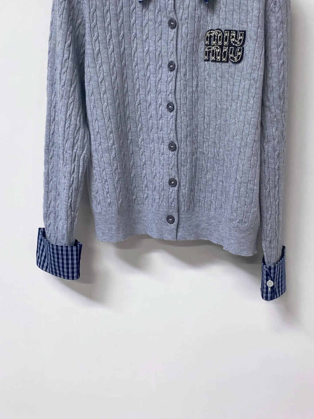 Scallop Neck Hollow Panel Rib Knit Top
