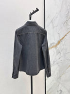 Logo Cropped Shirt Wide Leg Denim Set